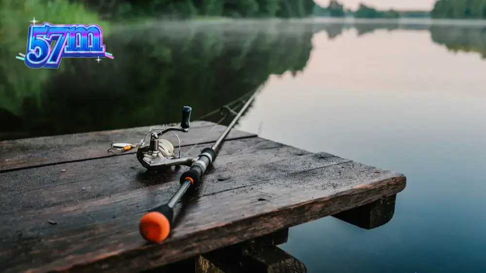 Interface de um slot moderno com temática de pesca e elementos visuais vibrantes